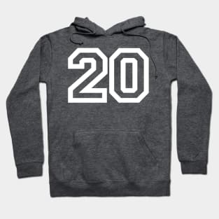 Sports Shirt #20 (white letter) Hoodie